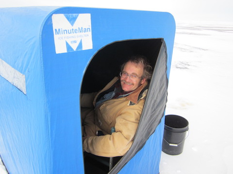 Steve Gruenberg in tent